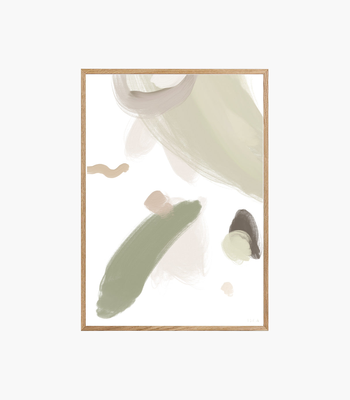Olive Flow botanical art print – abstract olive branch poster