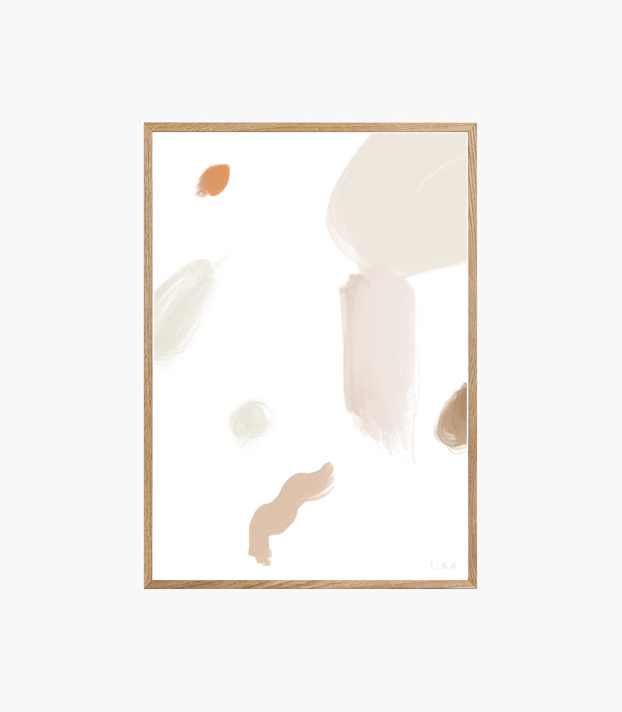 Sienna beige abstract art print minimalist home decor