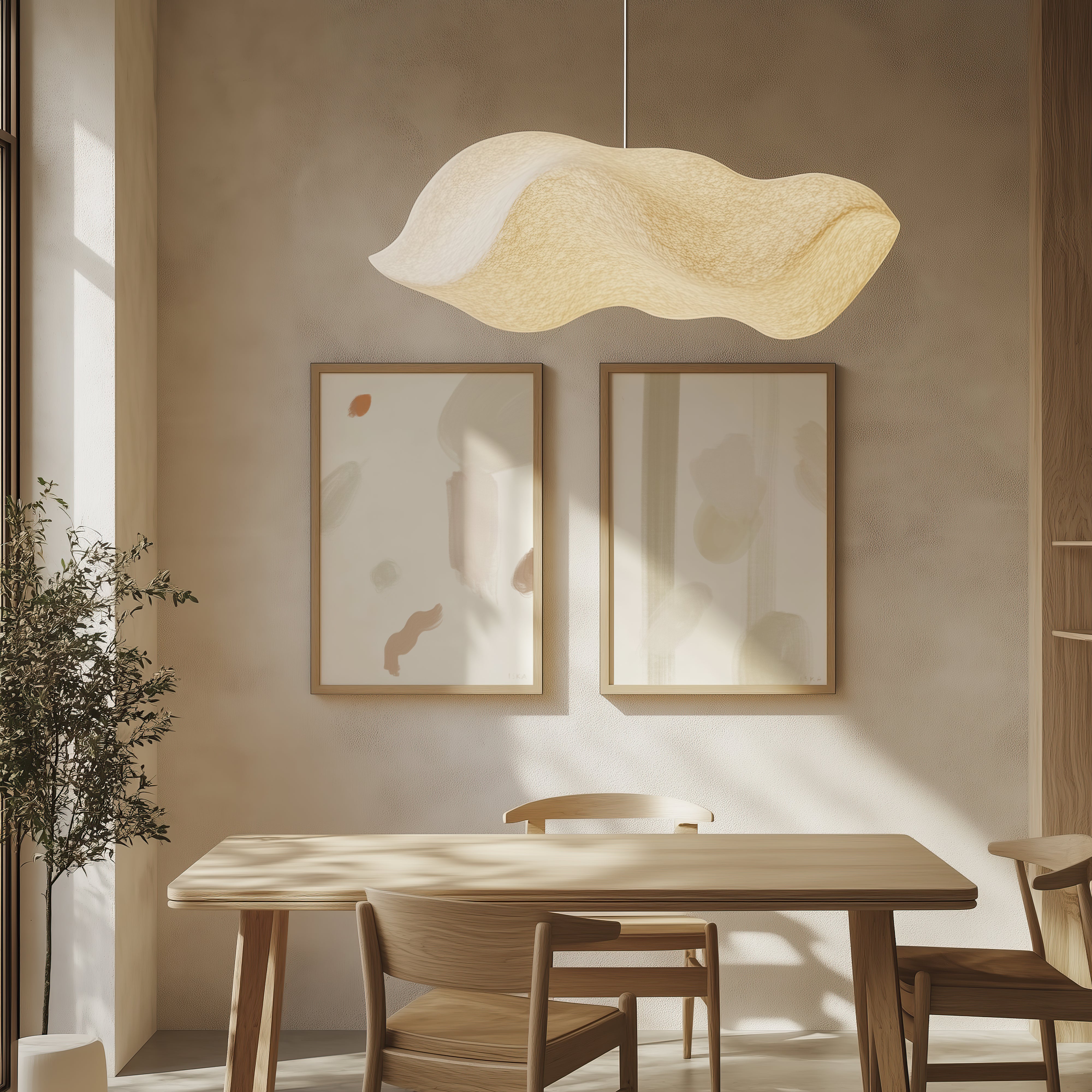 Beige abstract wall art Sienna print Scandinavian design