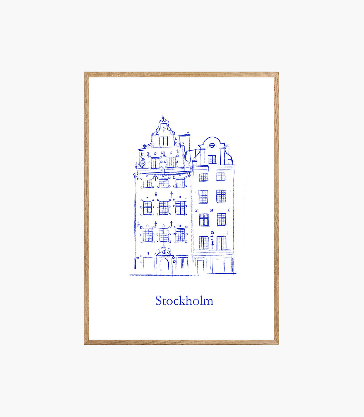 Stockholm city skyline poster print – minimalist architecture art